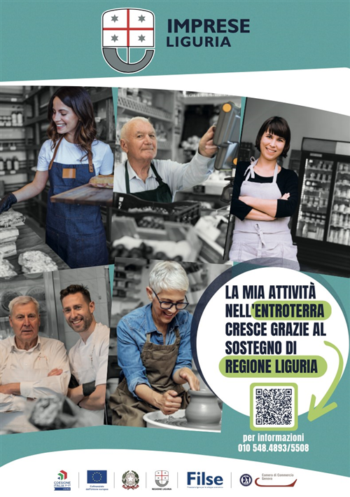 Regione Liguria Bando a sostegno delle attività nell'entroterra L.R. 6 del 06.05.2025